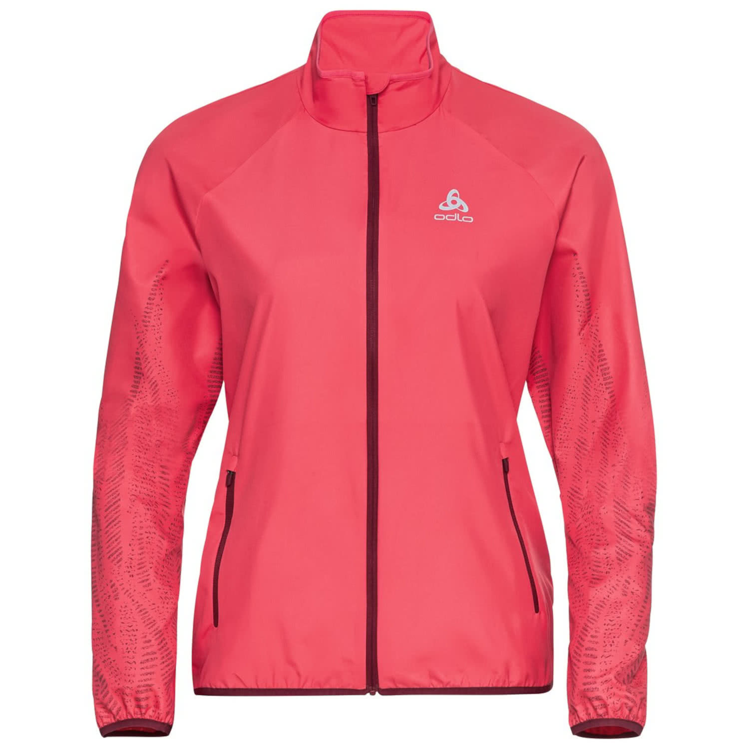 Odlo Damen Laufjacke ESSENTIAL LIGHT PRINT 313741-30782 S Paradise Pink | S  | cortexpower.de