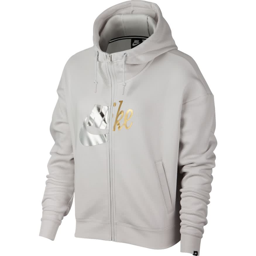 Nike Damen Sweatjacke Rally Hoodie FZ Metallic AJ0090 092 L Nike Damen Sweatjacke Rally Hoodie FZ Metallic AJ0090 092 L