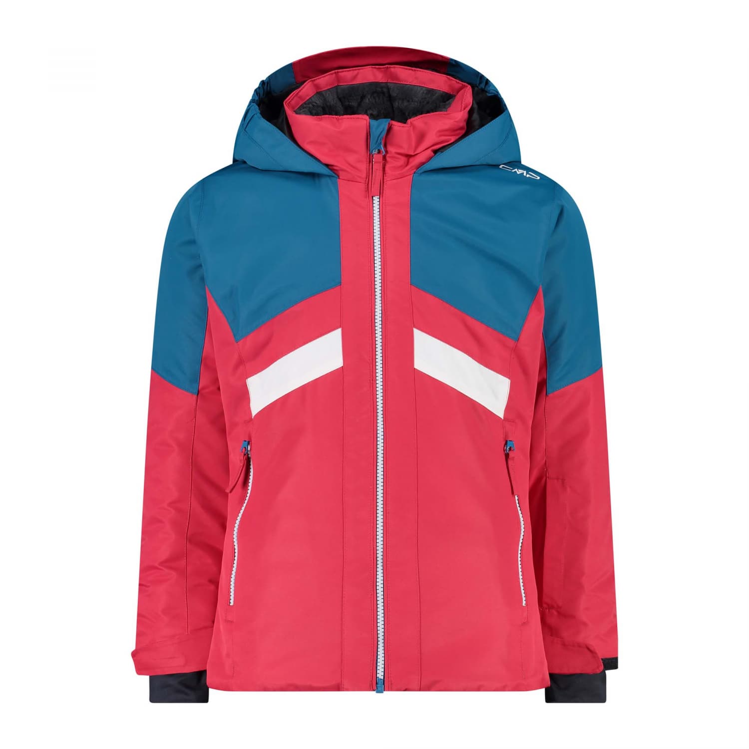 Veste Kid G à Capuche Fixe CMP - Fraise 176 - Imperméable Et Respirante