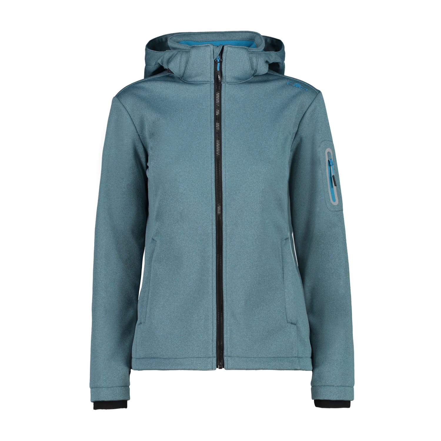 Women's Zip-up Padded Jacket With A Fixed Hood Cmp Blue Ink - View #4