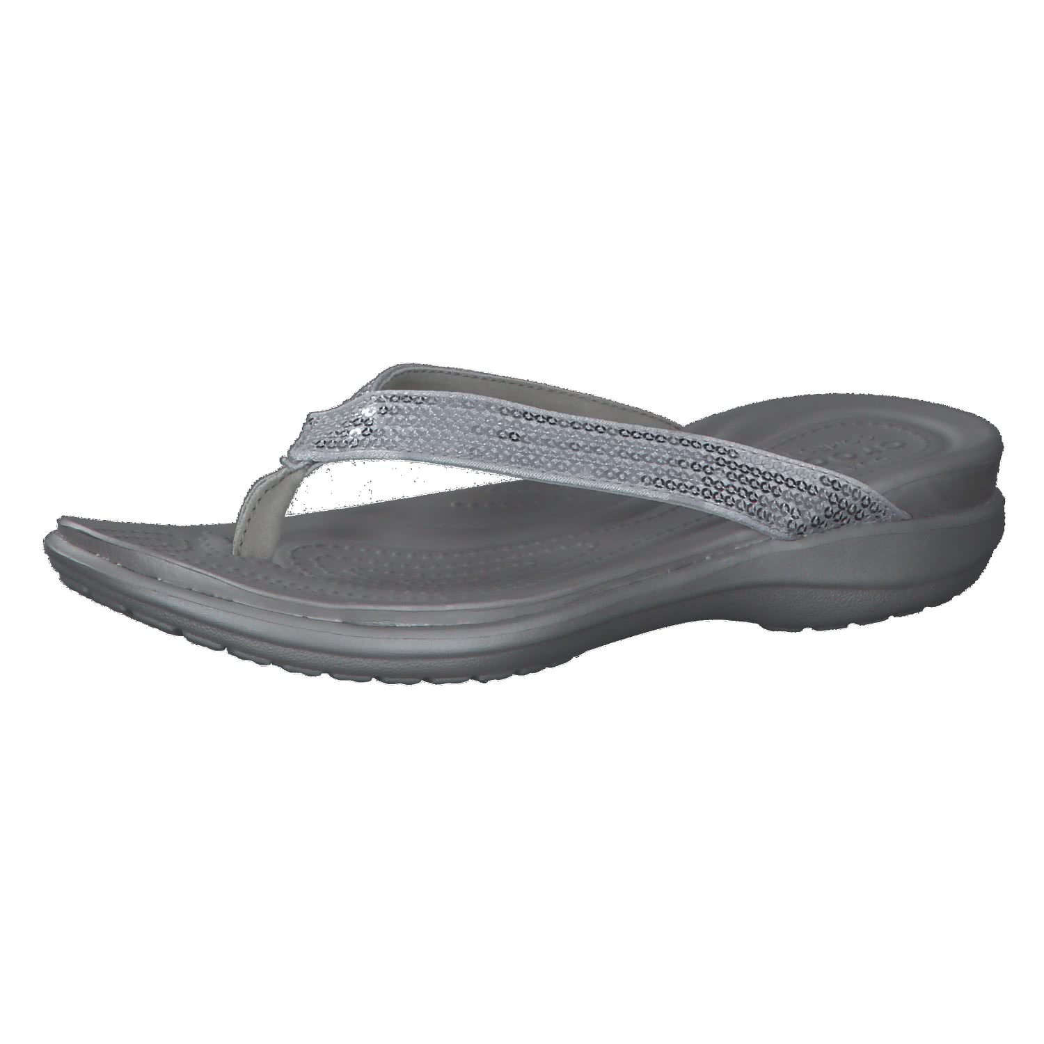 crocs capri v sequin silver