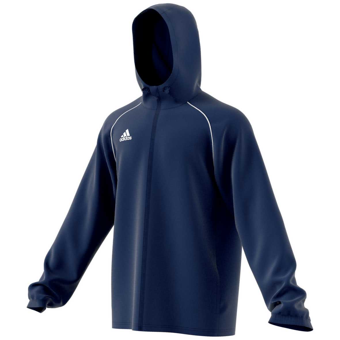 adidas Herren Regenjacke Core 18 | Adidas Herren Core 18 Regen Running Jacke Schwarz Blau