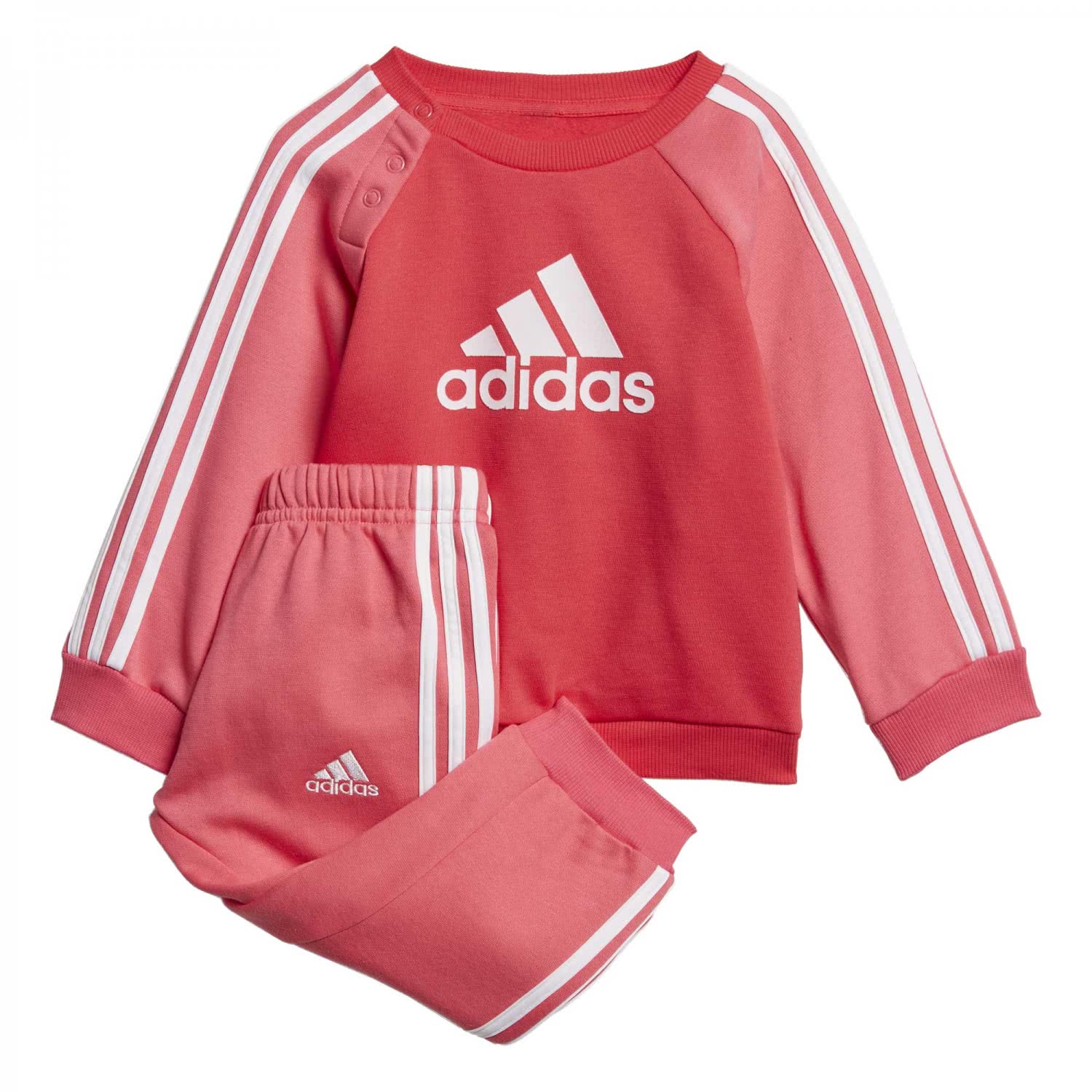 adidas Baby Jogginganzug I LOGO JOG FLEECE ED1178 80 active pink/REAL PINK  S18/white | 80 | cortexpower.de