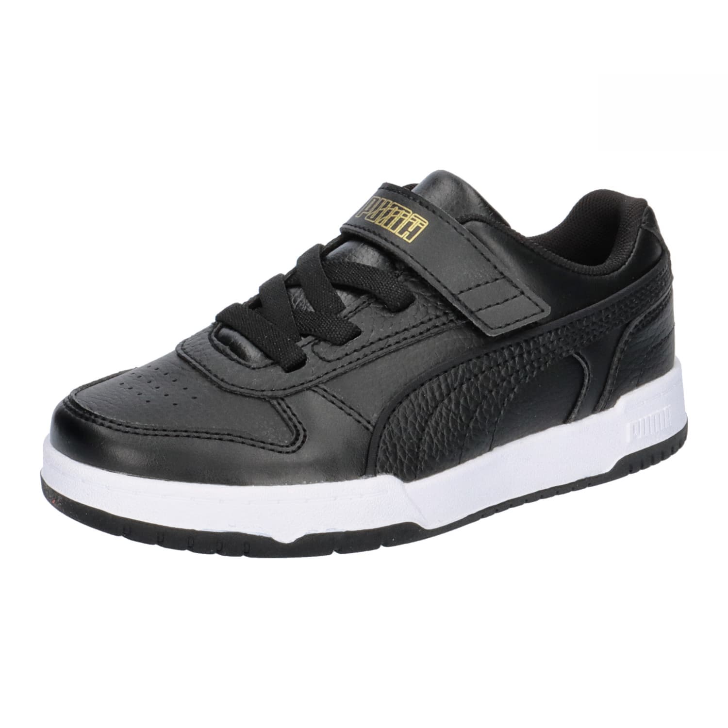 Puma Kinder Sneaker RBD Game Low AC PS 387351-02 31.5 Puma Black-Team Gold-Puma White | 31.5 