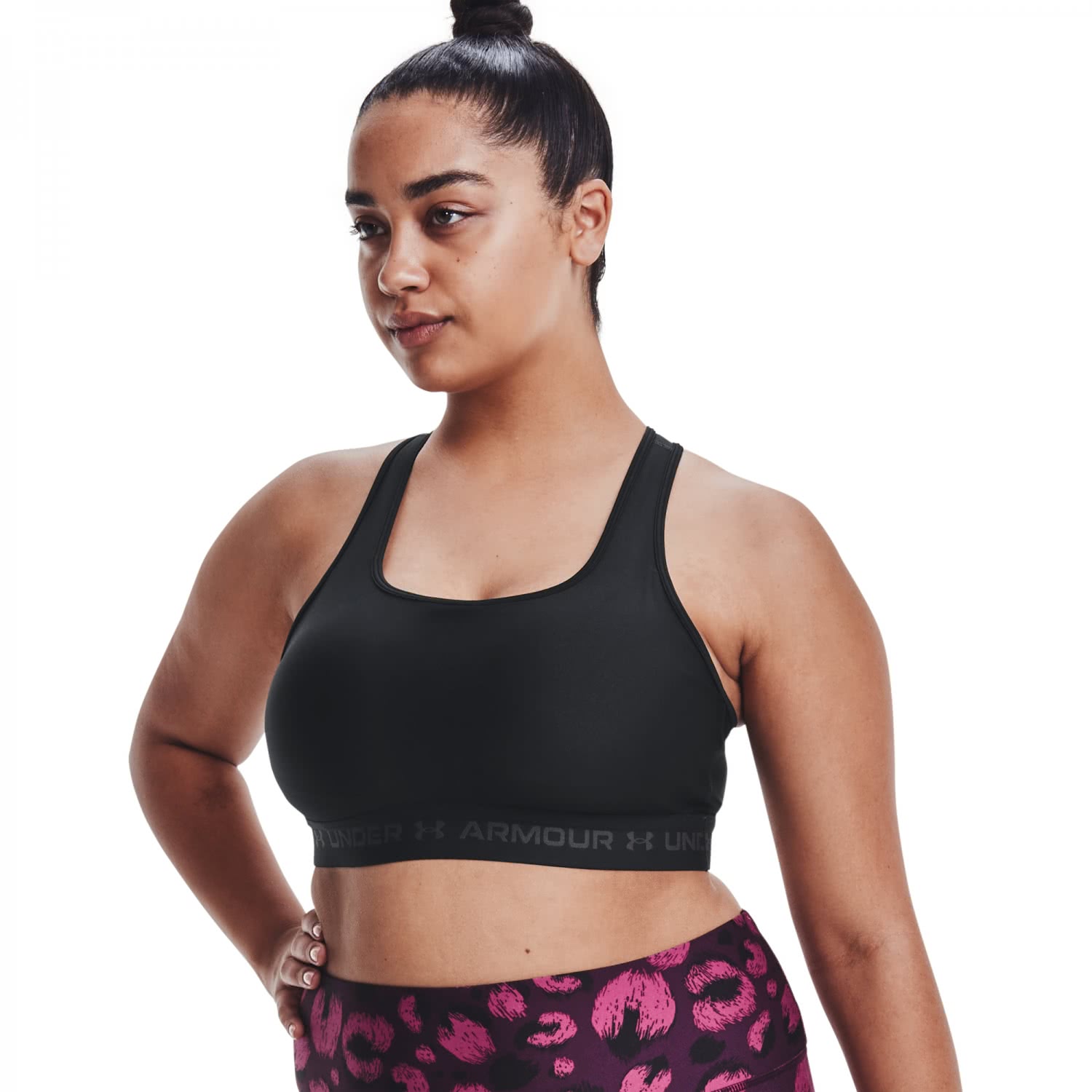 Under Armour Damen Sport BH Crossback Mid Bra 1361034-001 L Black | L ...