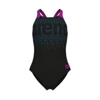 Arena Mädchen Badeanzug PAINTERLY SWIMSUIT V BACK 011756