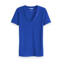 Maison Scotch Damen T-Shirt Deep V-Neck 150706