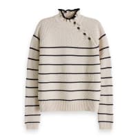 Maison Scotch Damen Pullover Basic Buttoned Pull 150749