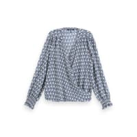 Maison Scotch Damen Bluse Wrap-Over Top 155912