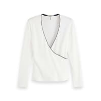 Maison Scotch Damen Langarmshirt Crossover Tee 156169