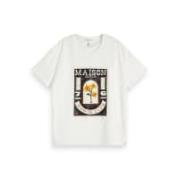 Maison Scotch Damen T-Shirt Oversized Patched Tee 156218