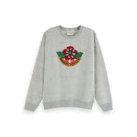Maison Scotch Damen Sweatshirt Crewneck Badge Sweat 156567