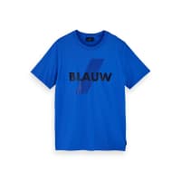 Scotch & Soda Herren T-Shirt Basic Blauw Tee 156809