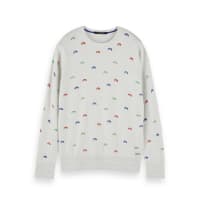 Scotch & Soda Herren Sweatshirt All Over Print Crew Neck 156836
