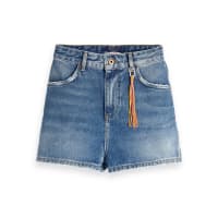 Maison Scotch Damen Short High Rise Wide Leg Short - Blauwalking 148680