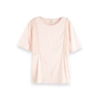 Maison Scotch Damen Top Jersey Top With Woven Panels 150158