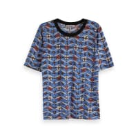 Maison Scotch Damen T-Shirt Printed Burnout Tee 150204