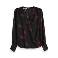 Maison Scotch Damen Bluse Crossover V-Neck Top 149764