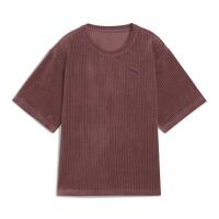 Puma Damen T-Shirt ESS ELEVATED Relaxed Velour Rib Tee 688106