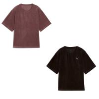 Puma Damen T-Shirt ESS ELEVATED Relaxed Velour Rib Tee 688106