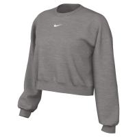 Nike Damen Pullover Studio Fleece Mid-Weight Oversized Cropped Crew IM8497
