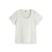 Maison Scotch Damen T-Shirt Colourful Stripes 156225