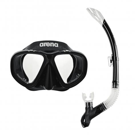 Arena Schnorchelset Premium Snorkeling Set 002018-505 Black-Clear-Black | One size