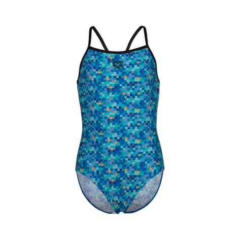 Arena Mädchen Badeanzug Pooltiles Swim Suit 007223-580 164 Black-Blue Multi | 164