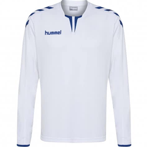 Hummel Herren Trikot Core LS Poly Jersey 004615-9368 S WHITE/TRUE BLUE PR | S