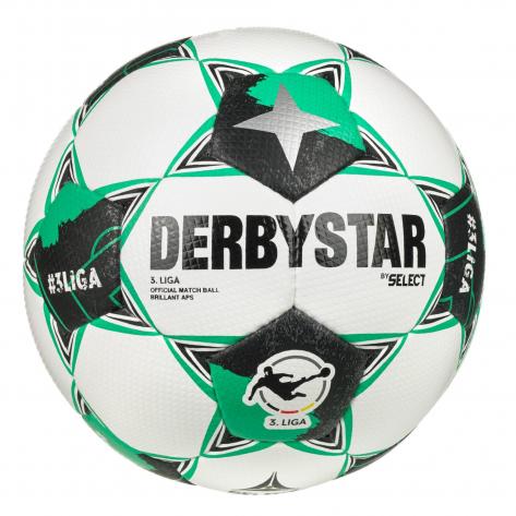 Derbystar Fussball 3. Liga Brillant APS v26 1880500026 5 Weiß/Grün/Schwarz | 5