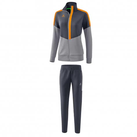 erima Damen Trainingsanzug Worker Squad 1032037+1102006 34 Slate Grey/Monument Grey/New Orange | 34