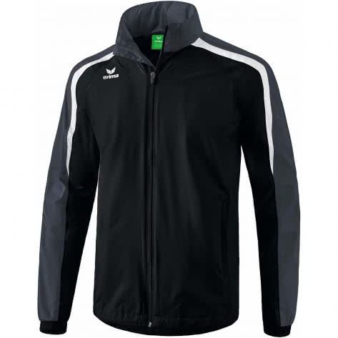 erima Kinder Allwetterjacke Liga 2.0 1051805 116 Schwarz/Weiß/Dunkelgrau | 116