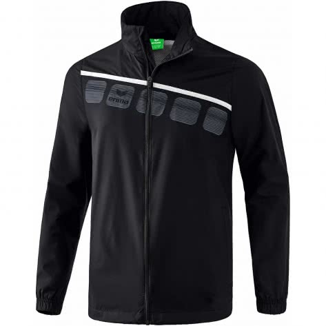 erima Kinder Allwetterjacke 5-C 1051901 128 Schwarz/Weiß | 128