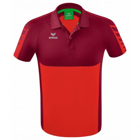 erima Herren Poloshirt Six Wings 1112201 S Rot/Bordeaux | S
