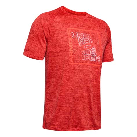 Under Armour Herren T-Shirt UA Tech Graphic 1350842-656 S Red | S