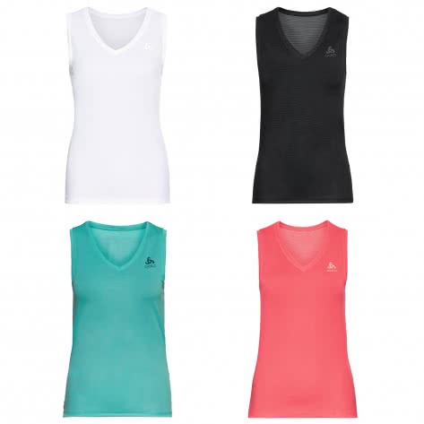 Odlo Damen Unterhemd Active F-Dry Light Eco Baselayer Top V-Neck Singlet 141171 