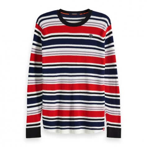 Scotch & Soda Herren Langarmshirt Waffle Stripes 150530 