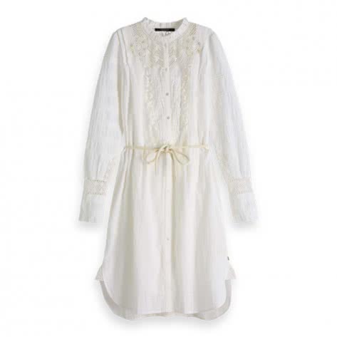 Maison Scotch Damen Kleid Lace Patch 150735-03 XS Off White | XS