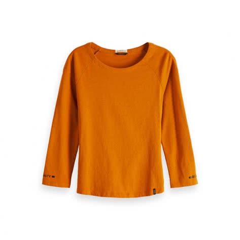 Maison Scotch Damen T-Shirt Raglan Tee 151283-2916 XS Burned Orange | XS