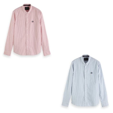 Scotch & Soda Herren Langarm Hemd Classic Oxford Shirt 152151 