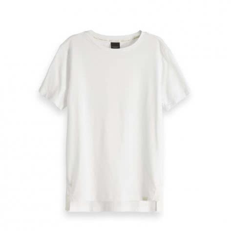 Maison Scotch Damen T-Shirt Basic 152433-00 XL White | XL