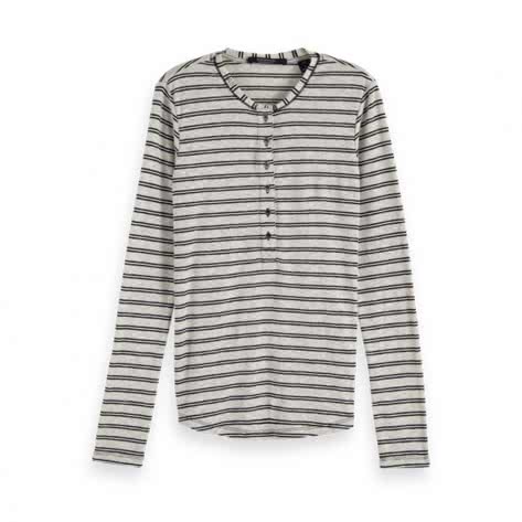 Maison Scotch Damen Langarmshirt Grandad 153395 