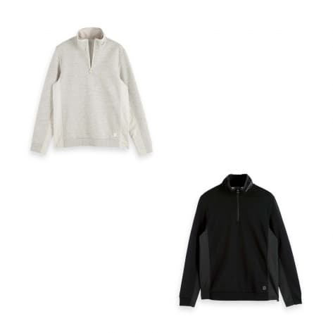 Scotch & Soda Herren Pullover Half Zip High Neck 153580 