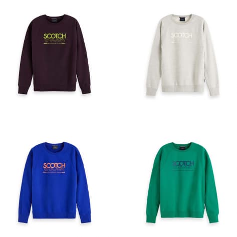 Scotch & Soda Herren Sweatshirt Signature Crew Neck 153582 