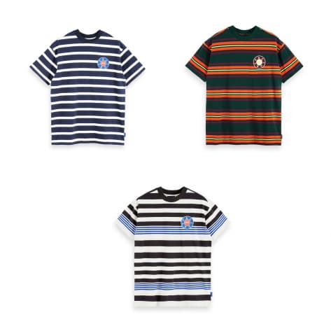 Scotch & Soda Herren T-Shirt Oversized Stripe Tee 153616 