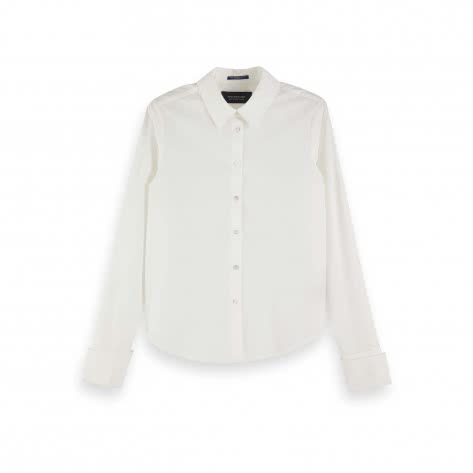 Maison Scotch Damen Bluse Clean Shirt with Cuffed Sleeves 153760 