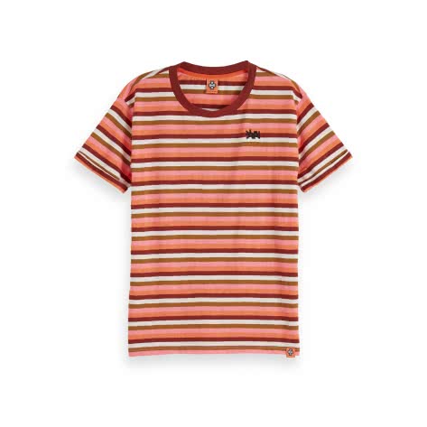 Maison Scotch Damen T-Shirt Easy Striped Tee 153805-0221 XS Combo E | XS