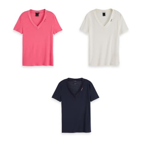 Maison Scotch Damen T-Shirt V-Neck Tee 153815 