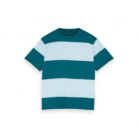 Scotch & Soda Herren T-Shirt Block Stripe Clean Tee 155402 