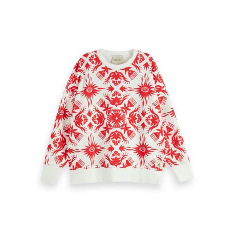 Maison Scotch Damen Sweatshirt Printed Crewneck Sweat 